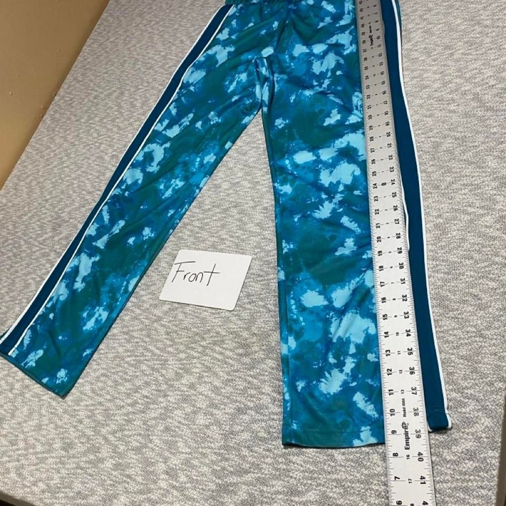 Vevo Blue and teal tie-dye track pants with stripes sides women M. SKU-C54